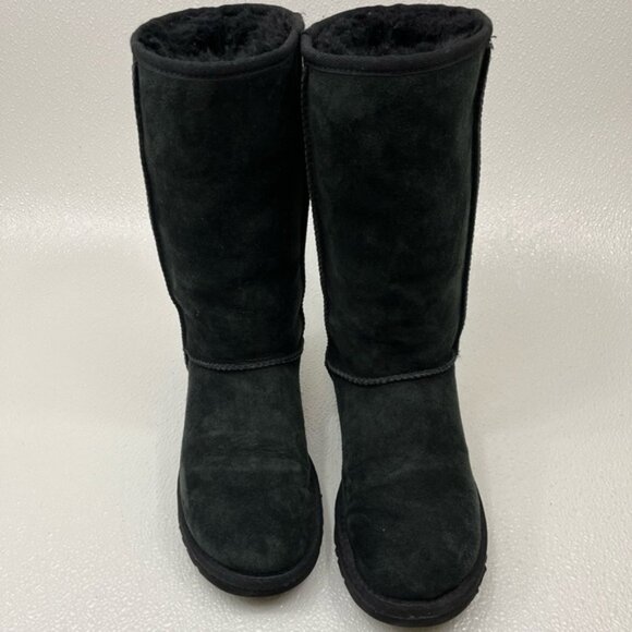 UGG Australia Classic Tall Black Leather Boots S/N 5815 Women’s US Size 5 - Picture 3 of 5